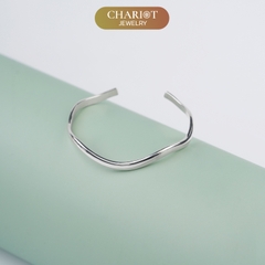 Lắc tay BCJ14 họa tiết lượn sóng đơn giản Chariot Jewelry