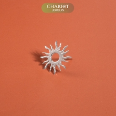 Khuyên tai bạc ECJ75 hào quang Mặt Trời cá tính Chariot Jewelry