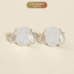 Khuyên tai bạc ECJ76 mặt cún dễ thương Chariot Jewelry