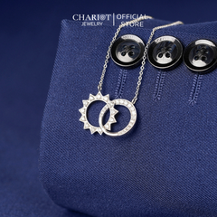 Dây chuyền bạc DCJ61 mặt trăng ôm mặt trời s925 ChariotJewelry