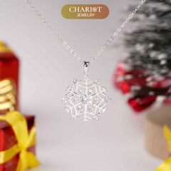Dây chuyền bạc DCJ29 Bông tuyết lấp lánh s925 ChariotJewelry