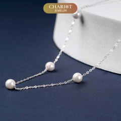 Dây chuyền bạc 925 DCJ80 ngọc trai thanh lịch dịu dàng ChariotJewelry