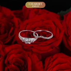 Nhẫn bạc S925 nữ NCJ114 Unity Sparkle, nhẫn couple bạc, quà tặng 8-3 ý nghĩa dành tặng bạn gái, ChariotJewelry
