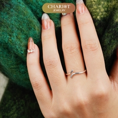 Nhẫn bạc NCJ18 Xoắn Hở Đơn Giản Chariot Jewelry