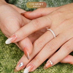 Nhẫn bạc NCJ14 đính đá lấp lánh, quà tặng sinh nhật dành cho bạn gái ChariotJewelry