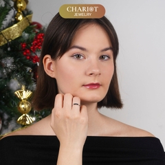 Nhẫn Bạc NCJ04 3 Lớp Kết Hạt Đính Đá Chariot Jewelry