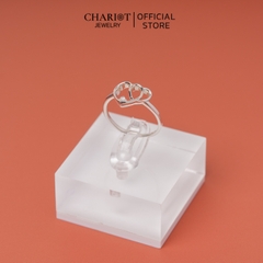Nhẫn bạc NCJ56 S925 Trái tim đáng yêu, quà tặng 8-3 ý nghĩa dành cho bạn gái, Chariot Jewelry
