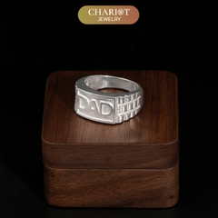 Nhẫn bạc S925 NCJ78 khắc chữ DAD món quà ý nghĩa dành tặng bố ChariotJewelry