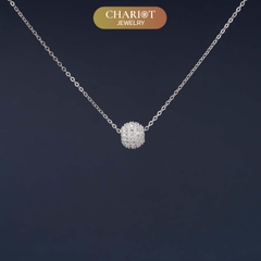 Dây chuyền bạc s925 DCJ203 đá tròn nhỏ, phong cách Hàn Quốc nhẹ nhàng, ChairotJewelry