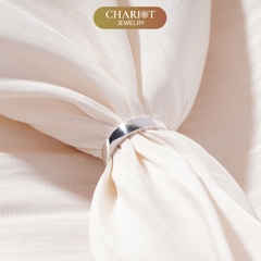 Nhẫn unisex CHARIOT basic tròn trơn bạc cao cấp 925 Chariot Jewelry NCJ31