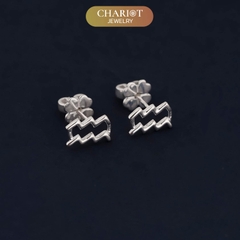 Khuyên tai bạc ECJ53 dấu ấn cung hoàng đạo ChariotJewelry