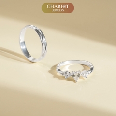 Nhẫn đôi bạc S925 nam nữ NCJ98 Infinity Love, nhẫn couple bạc, quà tặng 8-3 ý nghĩa dành tặng bạn gái, ChariotJewelry
