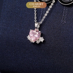 Dây chuyền bạc DCJ68 S925 trái tim đính đá sắc màu, quà tặng Valentine ý nghĩa, Chariot Jewelry