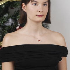 Dây chuyền bạc s925 DCJ27 Vòng Nguyệt Quế Nơ ChariotJewelry