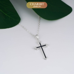 Dây chuyền DCJ107 hình chữ thập bạc 925 cách điệu ChariotJewelry