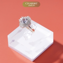 Nhẫn bạc NCJ52 Ánh hào quang ChariotJewelry