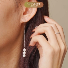 Khuyên tai bạc ECJ26 Giọt nước mắt Tiên cá s925 ChariotJewelry