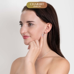 Khuyên tai bạc ECJ28 Two-in-One Pearl s925 ChariotJewelry