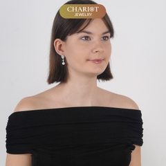 Khuyên tai bạc ECJ71 vũ trụ lấp lánh, bí ẩn Chariot Jewelry