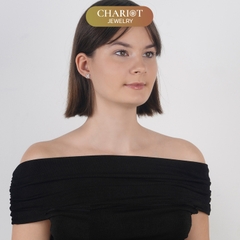 Khuyên tai bạc ECJ79 bông hoa tỏa sáng Chariot Jewelry