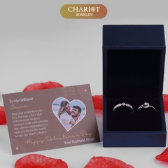 Nhẫn đôi bạc S925 nam nữ NCJ121 Lunar and Stellar, nhẫn couple bạc, quà tặng 8-3 ý nghĩa dành tặng bạn gái, ChariotJewelry