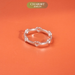 Nhẫn bạc S925 NCJ88 trái tim cách điệu, quà tặng Valentine ý nghĩa dành tặng bạn gái, Chariot Jewelry