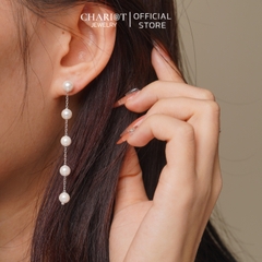 Khuyên tai bạc ECJ27 Giọt nước từ biển sâu s925 ChariotJewelry