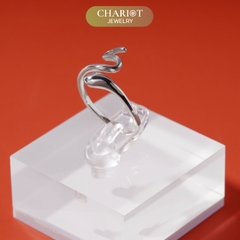 Nhẫn bạc 925 CHARIOT họa tiết hình rắn cá tính mạnh mẽ ChariotJewelry NCJ29