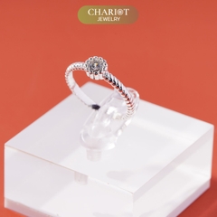 Nhẫn bạc NCJ30 hình mặt trăng đính đá, quà tặng sinh nhật dành cho bạn gái ChariotJewelry