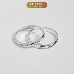 Nhẫn đôi bạc S925 nam nữ NCJ102 Fateful Union, nhẫn couple bạc, quà tặng Valentine ý nghĩa dành tặng bạn gái, ChariotJewelry
