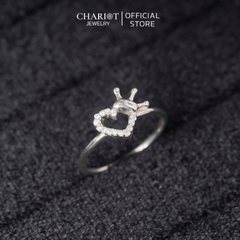 Nhẫn bạc NCJ55 S925 Minimalist Tiny Heart, quà tặng 8-3 ý nghĩa dành cho bạn gái, Chariot Jewelry