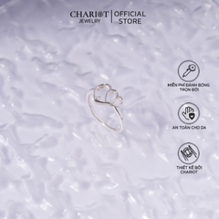 Nhẫn bạc NCJ56 S925 Trái tim đáng yêu, quà tặng 8-3 ý nghĩa dành cho bạn gái, Chariot Jewelry
