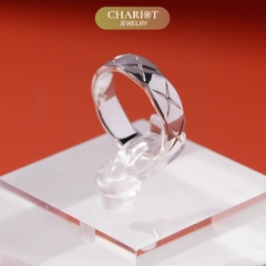 Nhẫn Bạc NCJ26 Khắc Hoạ Tiết Quả Trám Chariot Jewelry