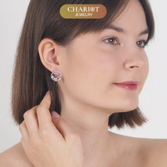 Khuyên tai bạc ECJ37 Vòng Giáng sinh s925 ChariotJewelry