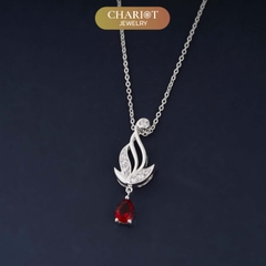 Dây chuyền bạc DCJ60 ngọn lửa rực cháy s925 ChariotJewelry