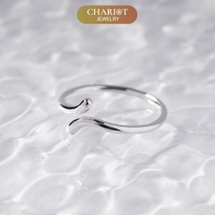 Nhẫn bạc NCJ18 Xoắn Hở Đơn Giản Chariot Jewelry