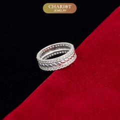 Nhẫn bạc S925 NCJ77 quà tặng sinh nhật ý nghĩa dành cho bạn trai ChariotJewelry