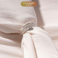 Nhẫn bạc NCJ08 Hình Mũi Tên Đính Đá Lấp Lánh Chariot Jewelry