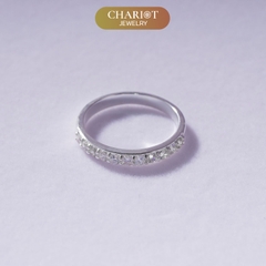 Nhẫn bạc NCJ14 đính đá lấp lánh, quà tặng sinh nhật dành cho bạn gái ChariotJewelry