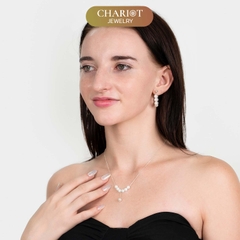 Dây chuyền DCJ81 ngọc trai thanh lịch dịu dàng bạc 925 ChariotJewelry
