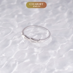 Nhẫn Bạc NCJ37 Hoạ Tiết Tam Giác Nối Tiếp Chariot Jewelry
