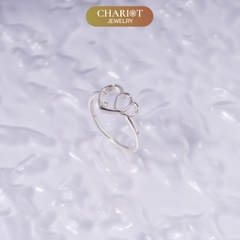 Nhẫn bạc NCJ56 S925 Trái tim đáng yêu, quà tặng Valentine, Chariot Jewelry