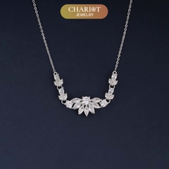 Dây chuyền bạc DCJ62 chuỗi hoa đính đá cao cấp ChariotJewelry