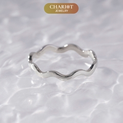 Nhẫn bạc NCJ12 Gợn Sóng Phong Cách Nhẹ Nhàng Chariot Jewelry