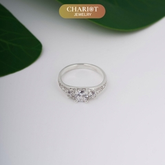 Nhẫn bạc S925 nữ NCJ114 Unity Sparkle, nhẫn couple bạc, quà tặng 8-3 ý nghĩa dành tặng bạn gái, ChariotJewelry