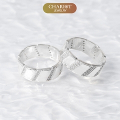 Nhẫn bạc S925 NCJ76 biểu tượng sức mạnh cho nam ChariotJewelry