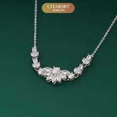 Dây chuyền bạc DCJ62 chuỗi hoa đính đá cao cấp ChariotJewelry