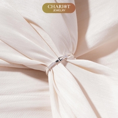 Nhẫn Bạc NCJ37 Hoạ Tiết Tam Giác Nối Tiếp Chariot Jewelry