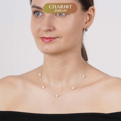 Dây chuyền bạc 925 DCJ80 ngọc trai thanh lịch dịu dàng ChariotJewelry