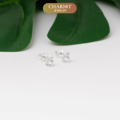 Khuyên tai bạc ECJ20 Thỏ con đáng yêu s925 ChariotJewelry